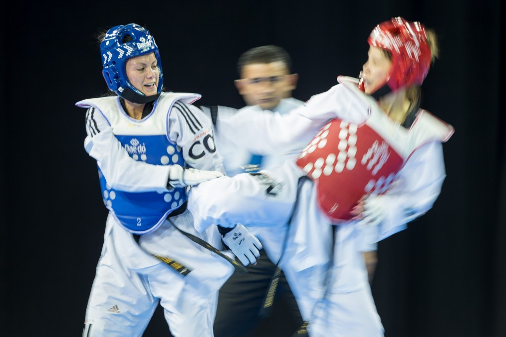 Fighters battle it out in the women's under 57kg taekwondo competition ©Getty Images
