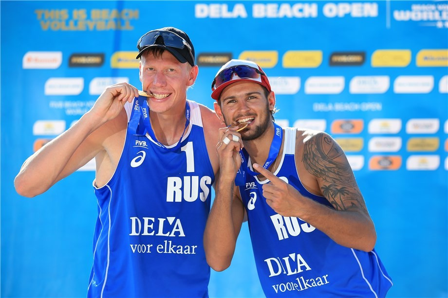 Russian duo strike gold at FIVB Beach World Tour event in The Hague