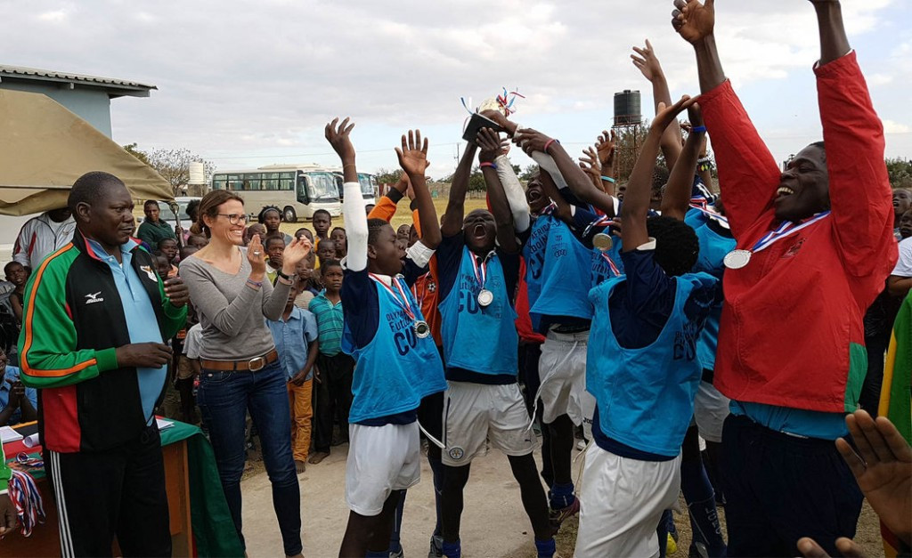 The OlympAfrica centre in Lusaka hosted the football tournaments ©IOC