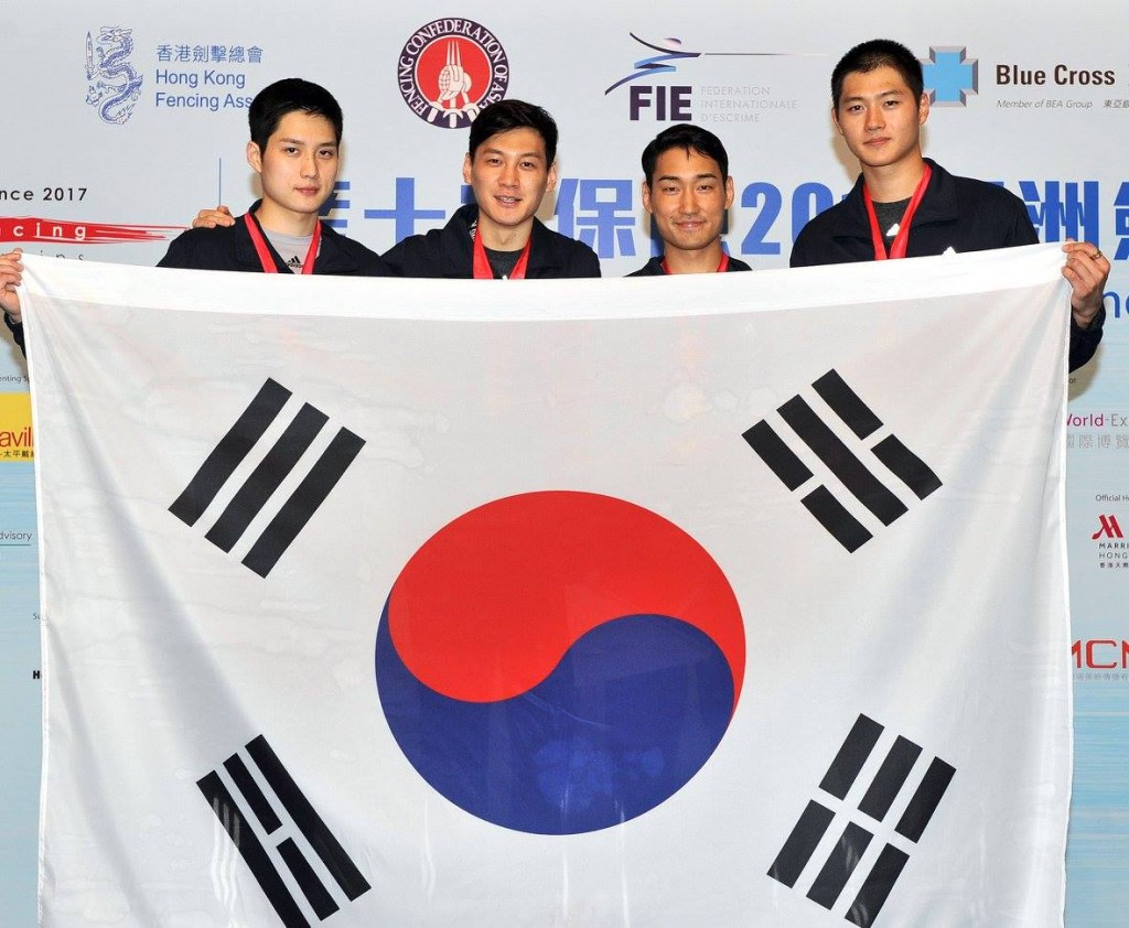 South Korea retained their men's team sabre title ©FIE/Facebook