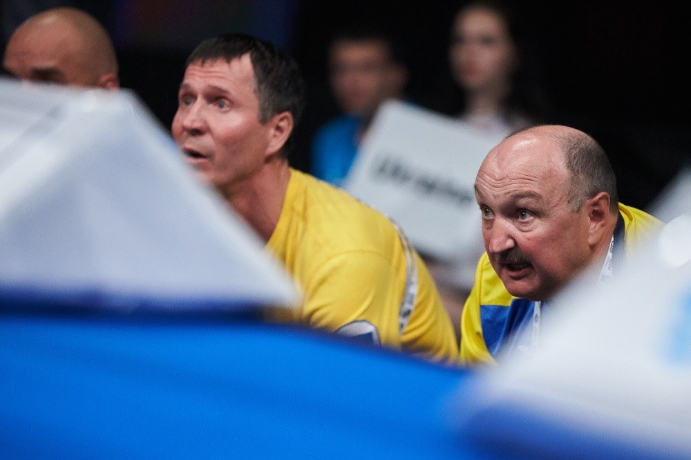Ukraine's middleweight Oleksandr Khyzhniak advanced to the quarter-finals ©AIBA