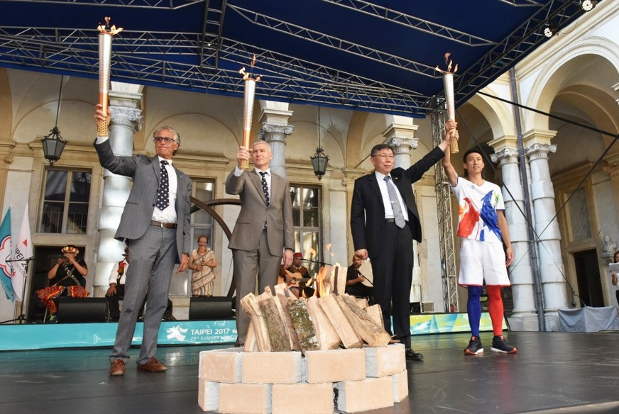The Taipei 2017 Summer Universiade Torch was officially lighted in Turin today ©FISU