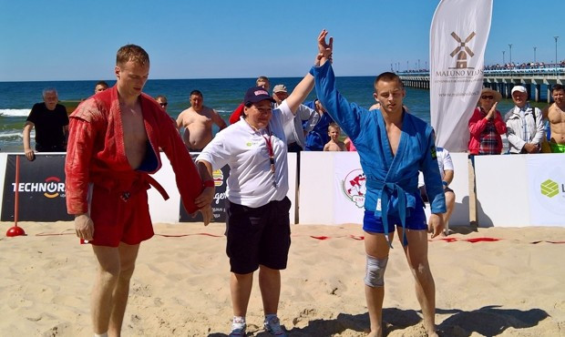 The inaugural Lithuanian Beach Sambo Open Championships took place earlier this month ©FIAS