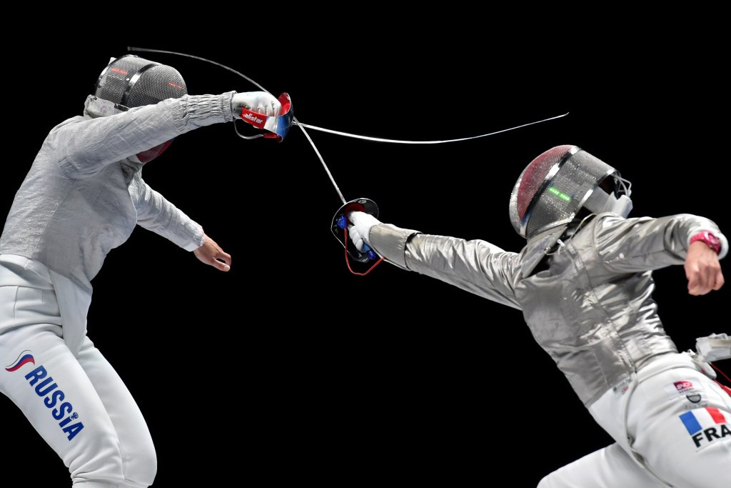 Sofia Velikaya of Russia (left) became only the fifth woman to secure a second individual sabre World Championships gold medal 