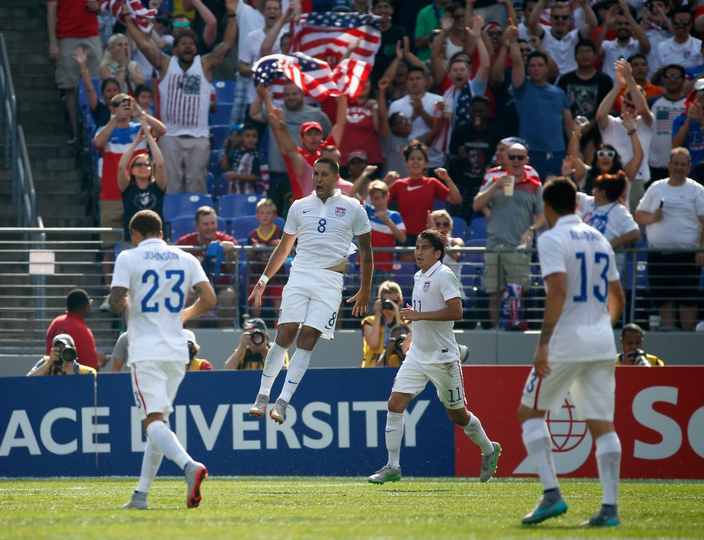 A Clint Dempsey hat-trick inspired the United States to an emphatic 6-0 win against Cuba in the Gold Cup quarter-finals ©Getty Images 