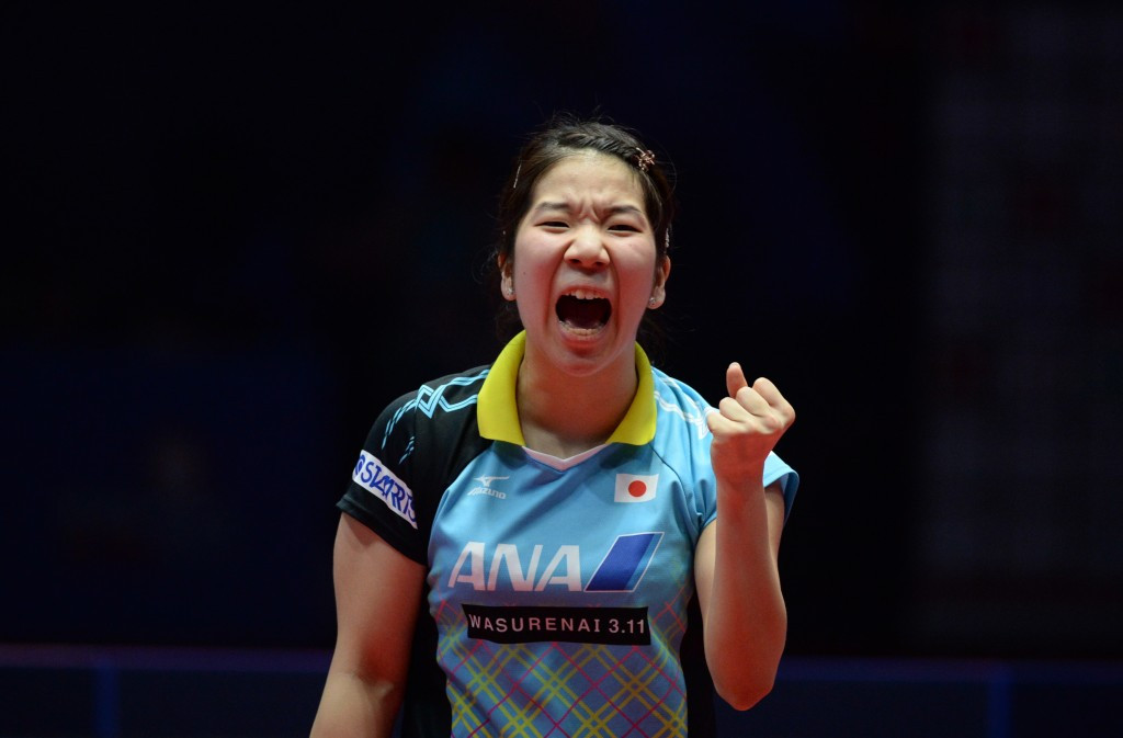 Sakura Mori, pictured, upset Germany's Han Ying today ©Getty Images