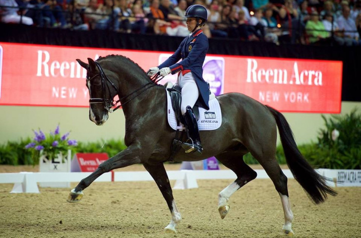 Charlotte Dujardin came close to her world record freestyle score when posting 94.196 in Las Vegas