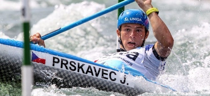 The Czech Republic’s Jiri Prskavec was fastest in the men’s K1 competition ©ICF