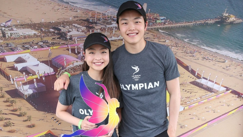 Alex Shibutani and Maia Shibutani at the Olympic Day celebration event hosts by Los Angeles 2024 ©Twitter/LA2024