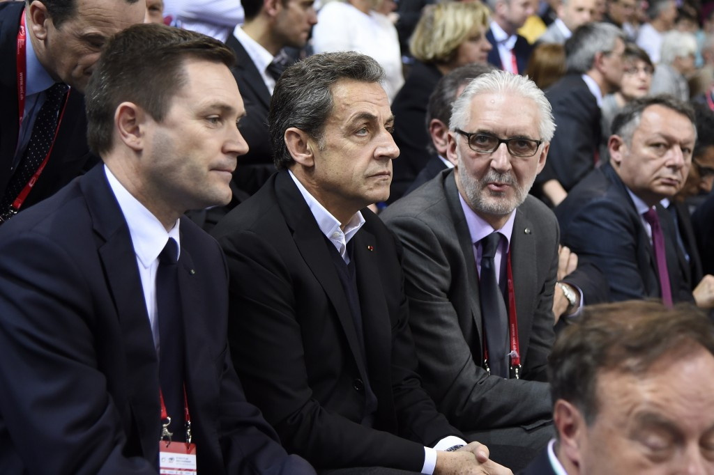 Brian Cookson pictured with former French President Nicolas Sarkozy, centre, and David Lappartient, left, whose criticism of WorldTour reforms left the Briton 