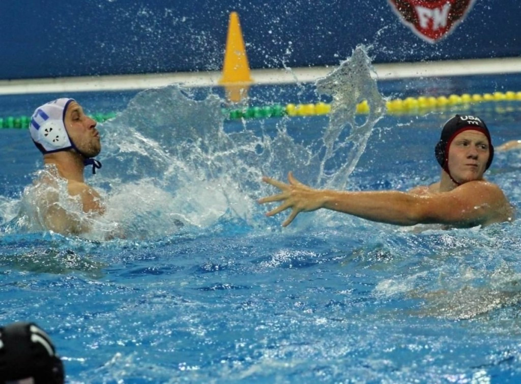 Serbia, left, defeated the United States, right, in a shootout ©Water Polo Serbia