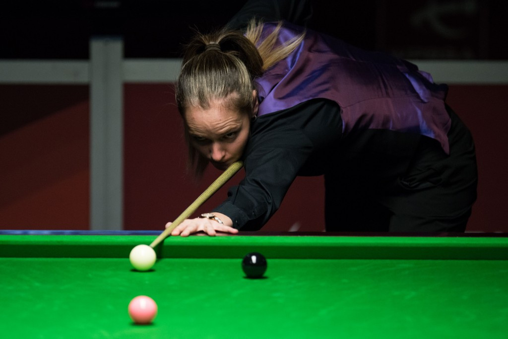 England's Reanne Evans competed against the men at this year's World Snooker Championships in Sheffield ©Getty Images
