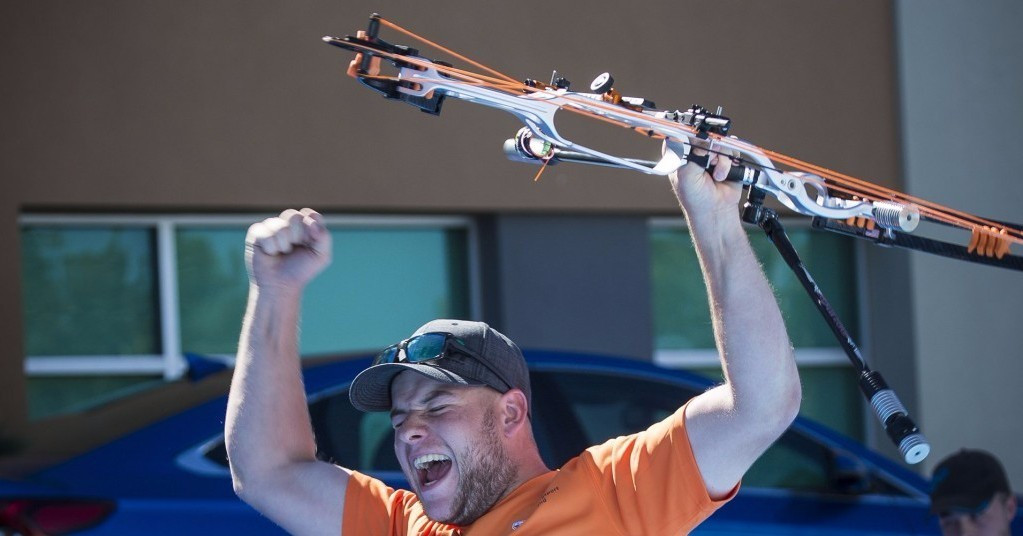 Schloesser beats world number one in shoot-off to claim men's compound title at Archery World Cup