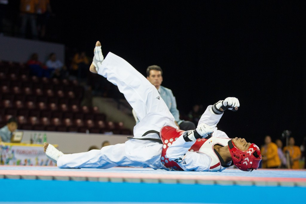 Cuba's Jose Cobas claimed gold in the men's under 80kg taekwondo ©AFP/Getty Images