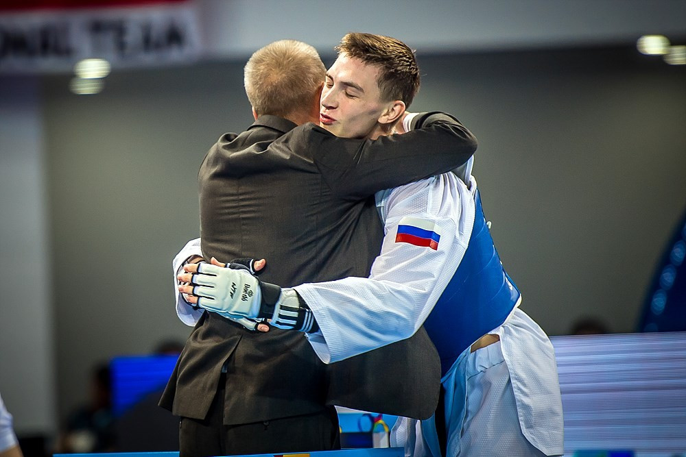 Russia's Maksim Khramtcov also tasted victory on the global stage for the first time today, winning the men's 74kg category ©World Taekwondo