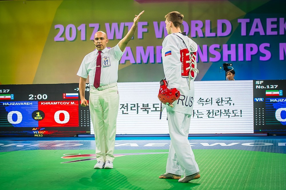 Khramtcov received a bye through to the gold medal match after defending champion Masoud Hajizavareh of Iran withdrew from their semi-final due to injury ©World Taekwondo