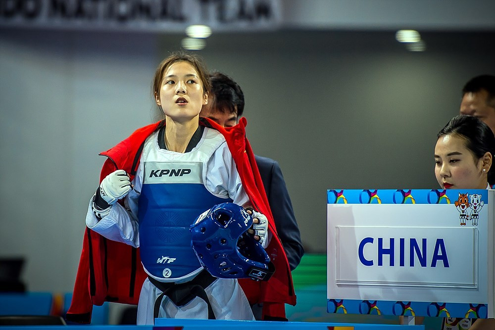 China's Wenren Yuntao was a beaten semi-finalist in the women's 49kg category and had to settle for a bronze medal ©World Taekwondo