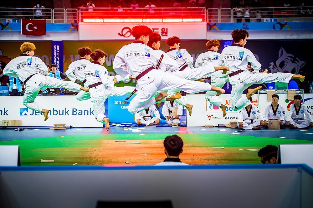 A taekwondo demonstration featured as part of proceedings today ©World Taekwondo