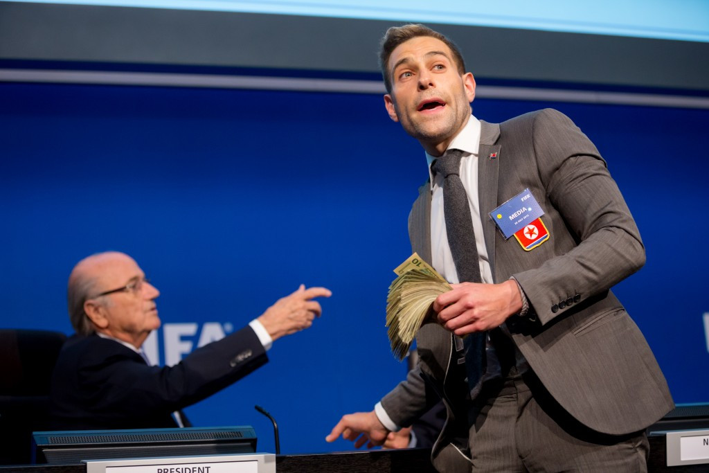 British comedian to be charged by Swiss police after Blatter stunt