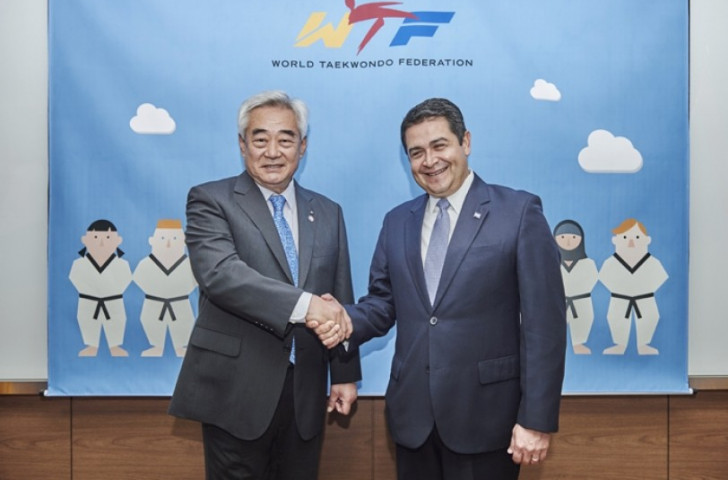 Honduran President Juan Orlando Hernandez Alvarado has called on the WTF to help develop the sport in his country ©WTF