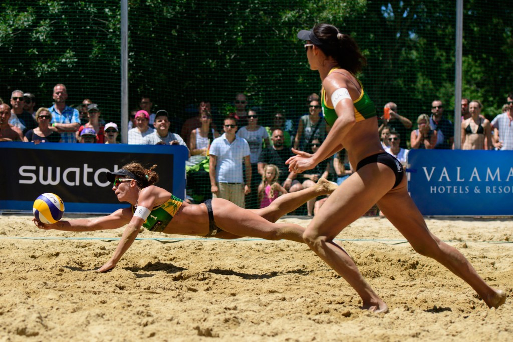 Talita Antunes and Larissa Franca of Brazil are through to the next round of the FIVB World Tour in Poreč ©FIVB