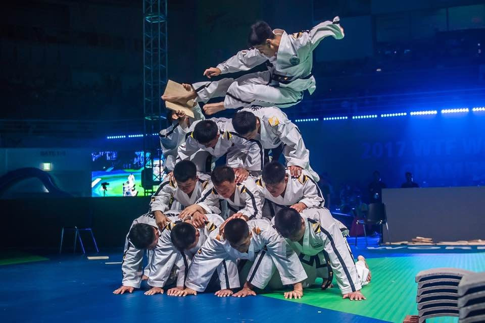 A North Korean demonstration team from the ITF performed at the Opening Ceremony of the 2017 World Taekwondo Championships ©World Taekwondo