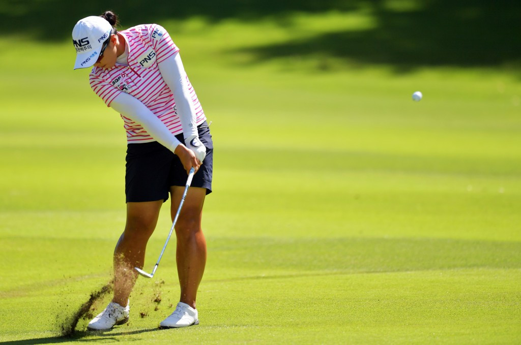 Amy Yang is tied for the lead at the Women's PGA Championships ©Getty Images