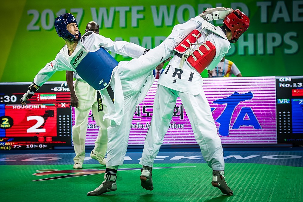 Rio 2016 gold medallist Zhao Shuai came out on top in the men's 63kg category ©World Taekwondo