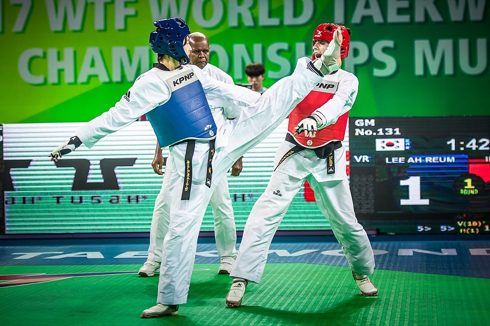 Lee Ah-Reum claimed hosts South Korea's fifth and final gold medal with victory over Turkey's Hatice Kubra Ilgun in the women's 57kg final ©World Taekwondo