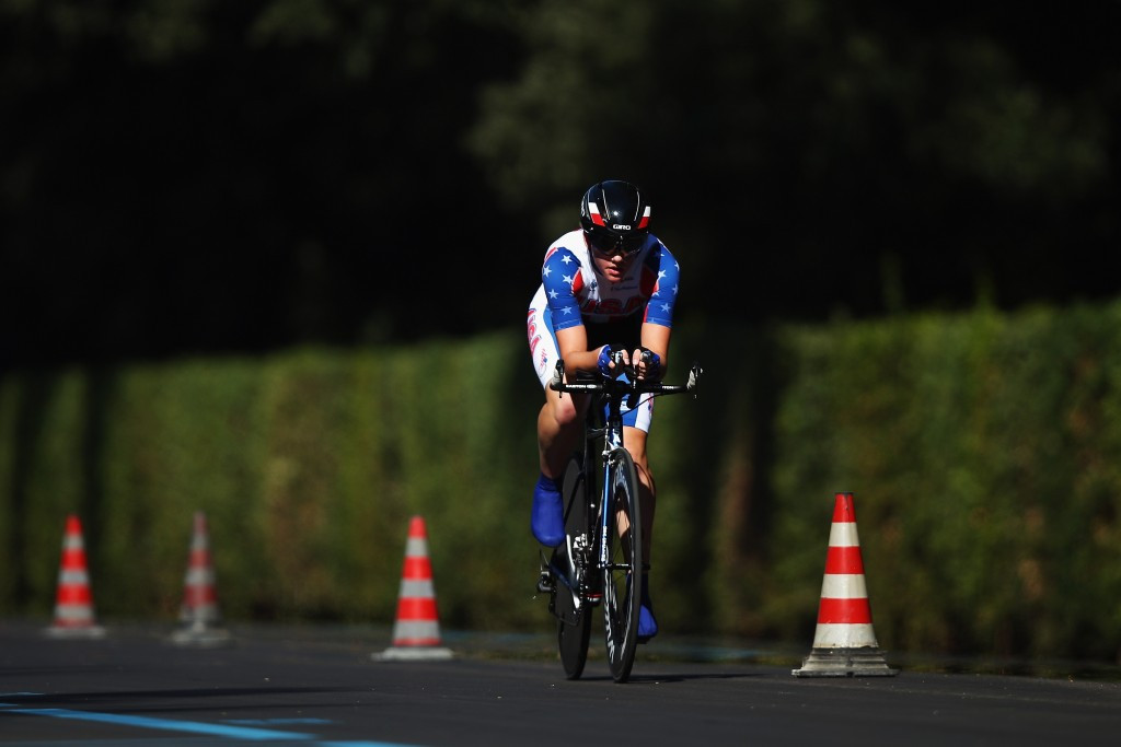 Kelly Catlin won women's individual time trial gold for the United States