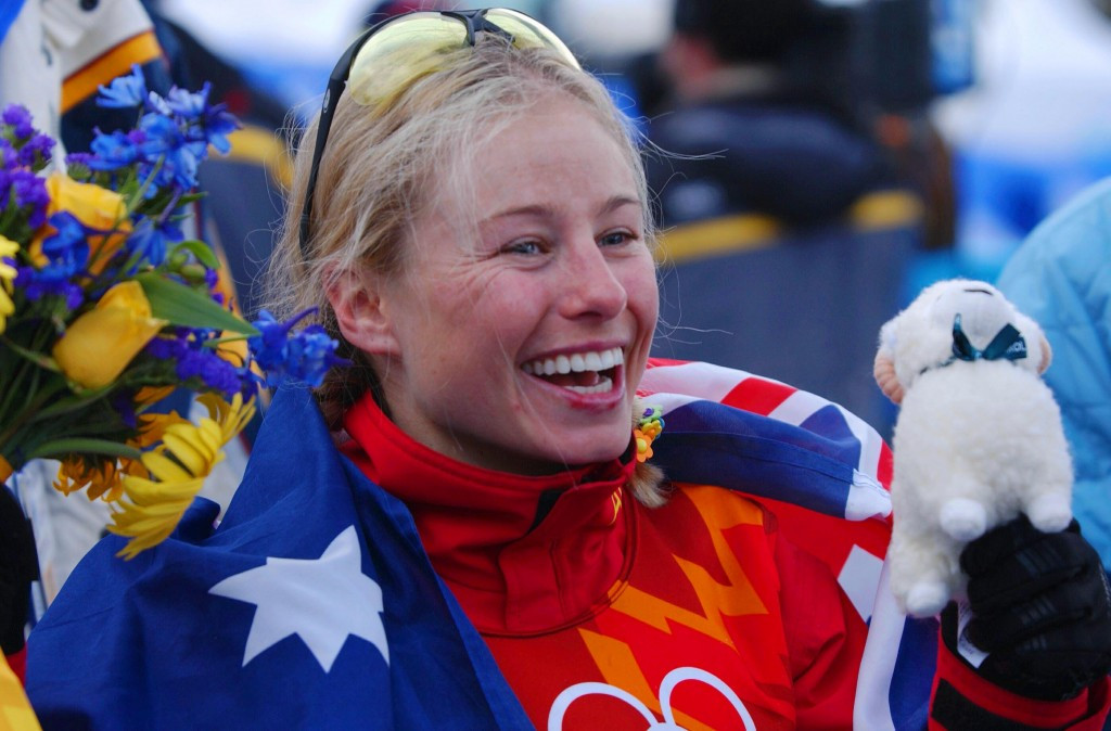 Alisa Camplin-Warner won Australia's second Winter Olympic gold when she topped the women's aerials podium at Salt Lake City 2002 ©Getty Images