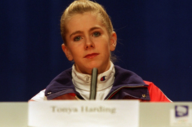 Tonya Harding at her Lillehammer Winter Games pre-event press conference in 1994 ©Getty Images