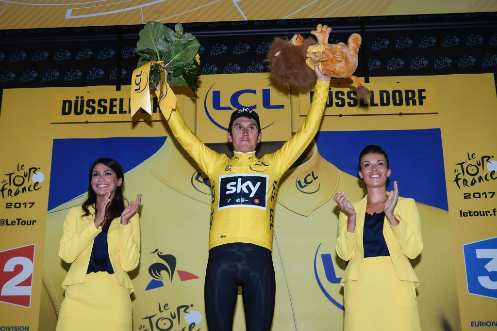 Geraint Thomas triumphed on the opening stage of the race ©Getty Images