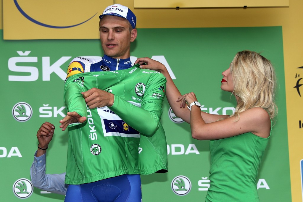 Marcel Kittel won the second stage of the 2017 Tour de France today, which helped him get the green jersey for highest points scorer ©Getty Images