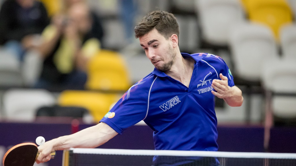 France's Tristan Flore eliminated second seed Koki Niwa of Japan from the men's singles competition on the opening day of the ITTF Australian Open ©ITTF/APAC Sport Media