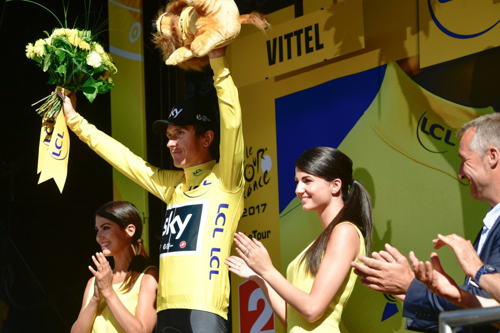 Thomas retained retained the yellow jersey in spite of the crash having been able to finish safely ©Getty Images