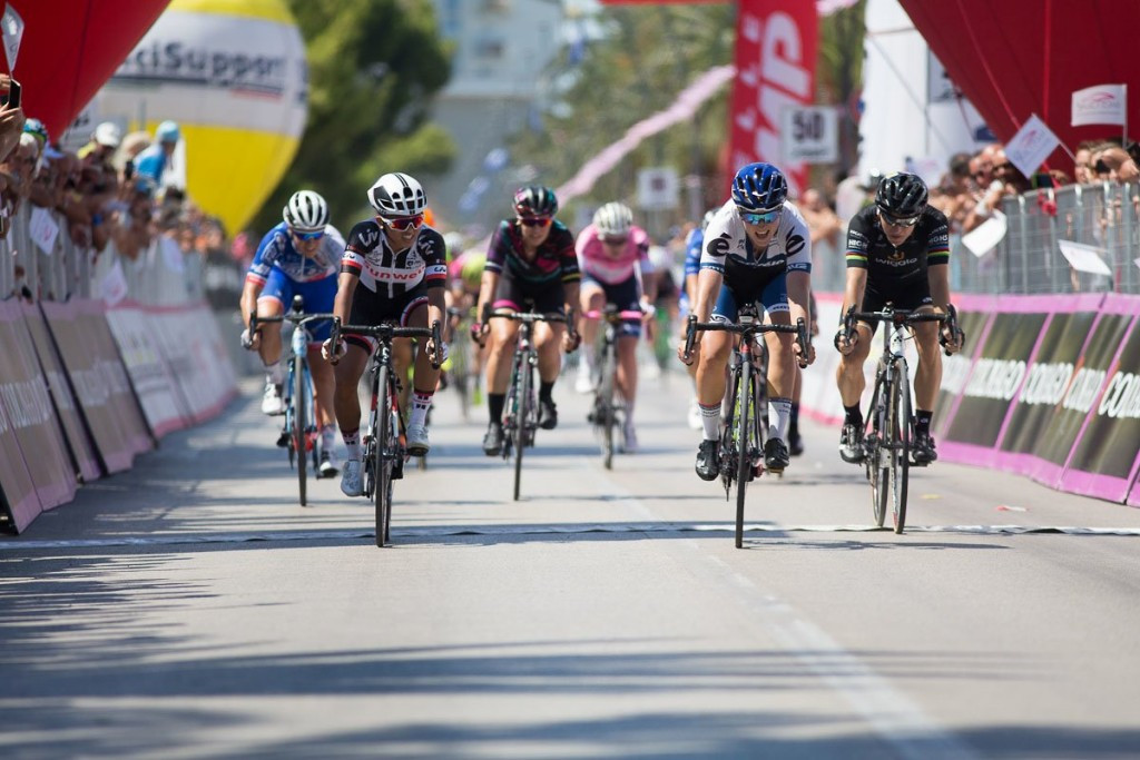 Lotta Lepistö won the sixth stage of the women's Giro d'Italia ©Twitter/Cervélo Bigla