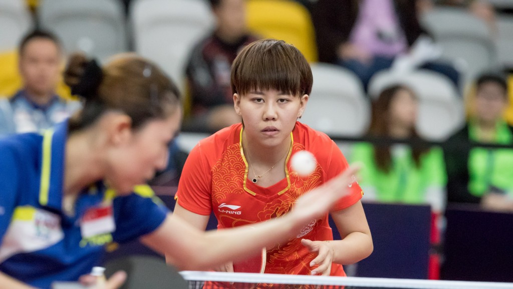 China's Chen Xingtong overcame Singapore's Yu Mengyu to book her place in the quarter-finals of the women's singles competition at the Australian Open i the Gold Coast ©ITTF/APAC Sport Media