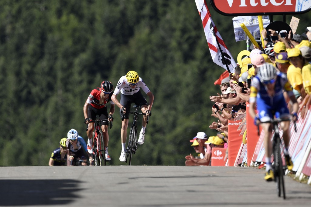 Britain's Chris Froome crossed the line in third place ©Getty Images