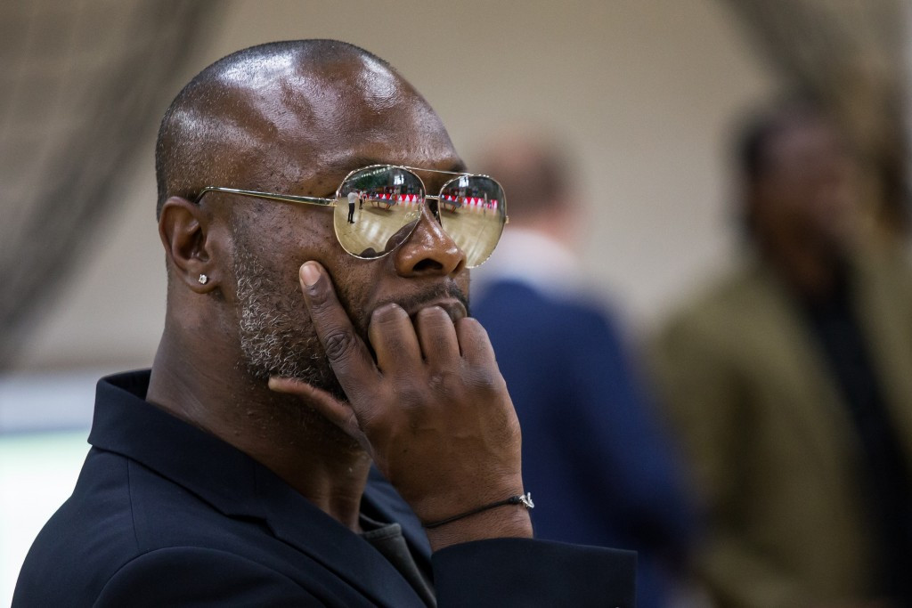 Former French international football player Willam Gallas was among those in attendance at the finals ©International Teqball Federation