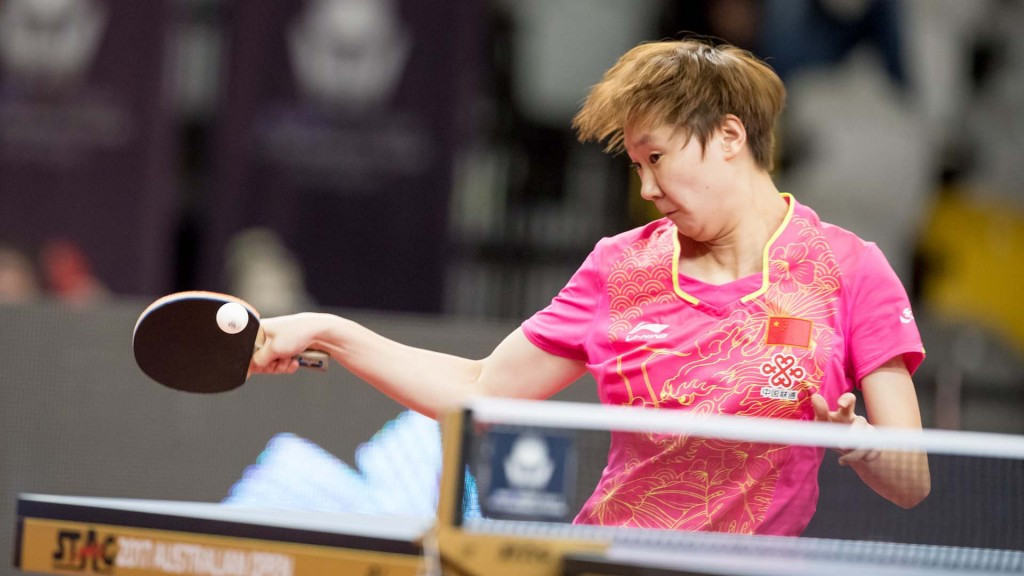 Chinese qualifier Wang Manyu claimed a hugely surprising victory over top-seeded compatriot Zhu Yuling today ©ITTF/APAC Sport Media