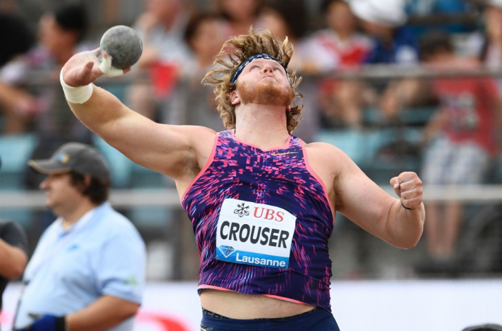 US Olympic shot put champion Ryan Crouser set a meeting record of 22.39m in Lausanne ©Getty Images