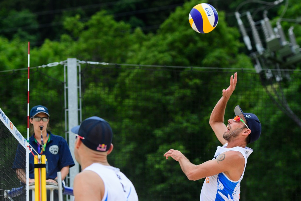Phil Dalhausser and Nick Lucena are safely through to the knockout stages of the competition ©FIVB