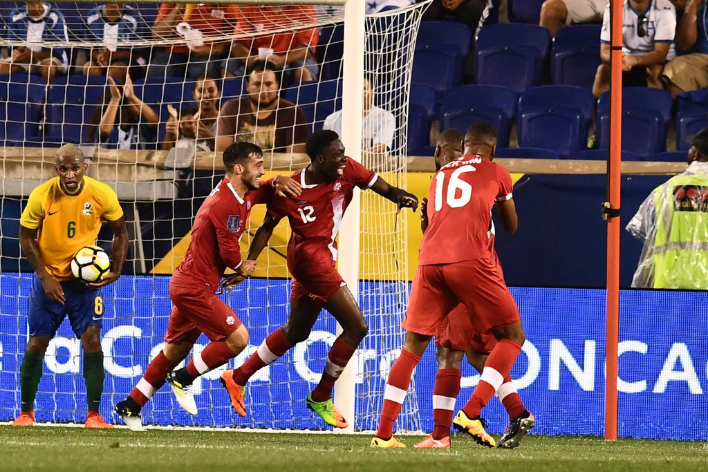 Alphonso Davies scored twice in the second half to guide Canada to a 4-2 victory over tournament debutants French Guiana ©Getty Images
