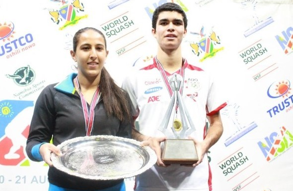 Habiba Mohamed and Diego Elías will be back to defend their titles at the World Junior Squash Championships ©WSF