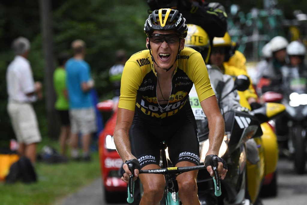 Robert Gesink closed the gap on Lilian Galmejane late on after the Frenchman suffered an ill-timed bout of cramp ©Getty Images