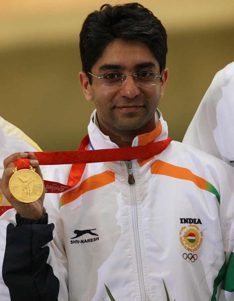 India's Abhinav Bindra won the Olympic gold medal in the men's 10m air rifle at Beijing 2008 ©Getty Images 