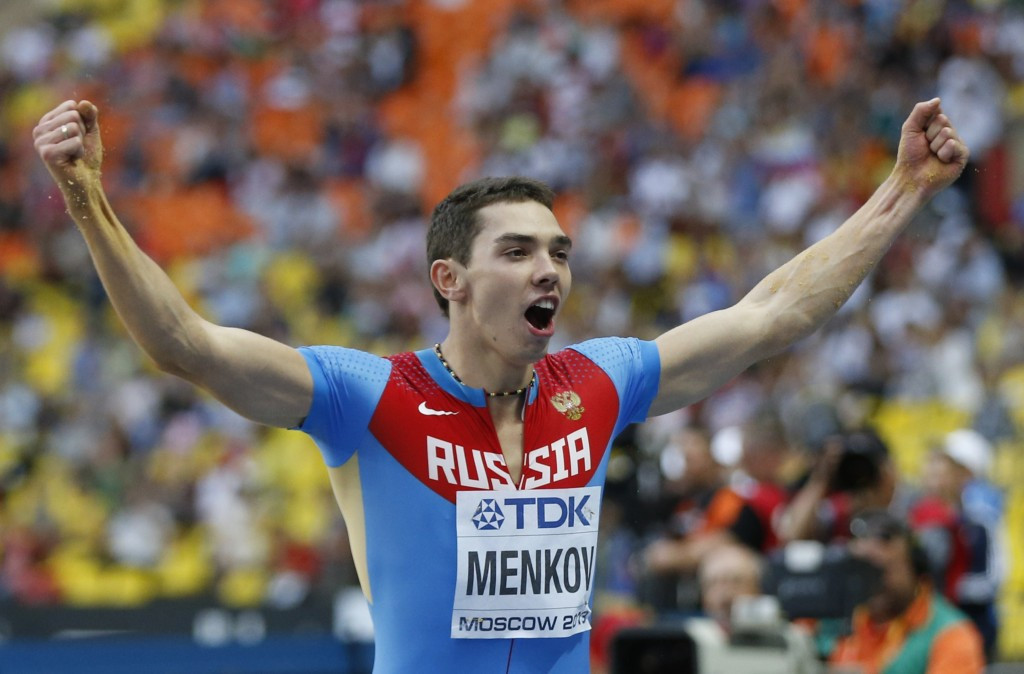 Aleksandr Menkov won the long jump at the 2013 World Championships ©Getty Images