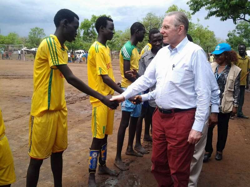 Former IOC President Jacques Rogge has stepped down as a UN Special Envoy for Youth Refugees and Sport ©UNHCR