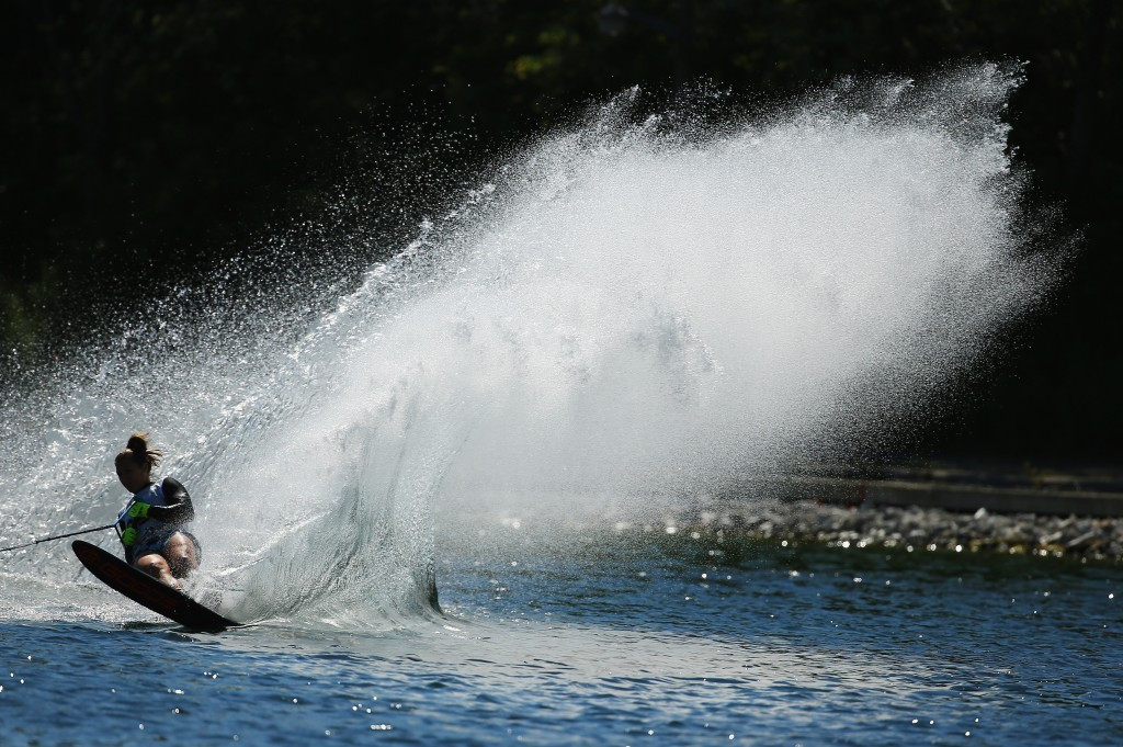 The United States claimed three water skiing golds at Ontario Place West Channel